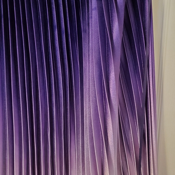 Tommy Hilfiger- Purple to Silver Ombre Pleated Maxi Dress (size 36) - Picture 11 of 17